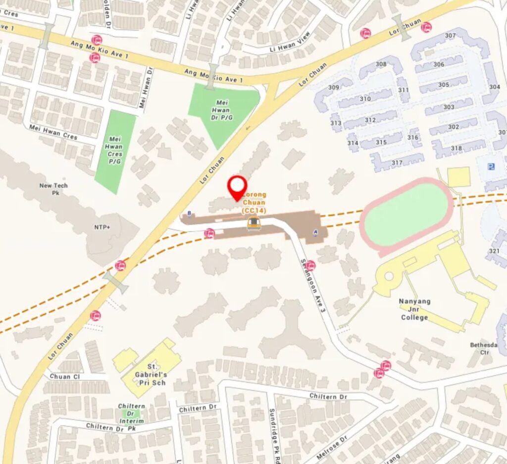 chuan park residence condo location